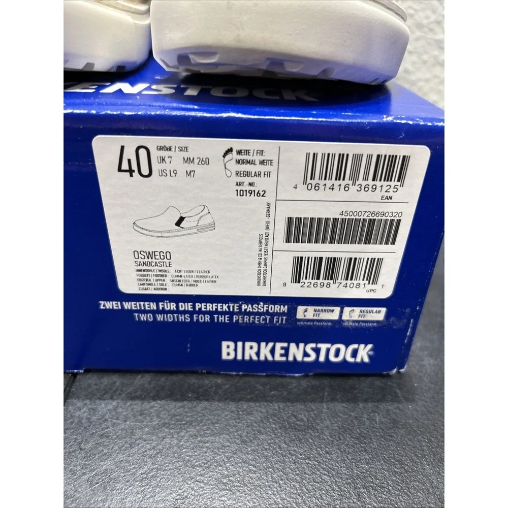 Birkenstock Oswego Textile Suede Sandcastle EU 40 US L9 M7 Unisex